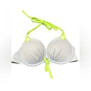 Victoria's Secret Bikini Top 34B Super Push Up Blue H30